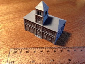 german building 3 - wargaming3d 28mm miniature 3d print model - Mito3D
