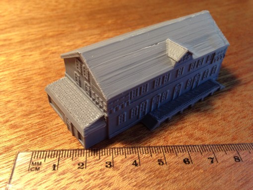 german building 5 - wargaming3d 28mm miniature 3D print model - Mito3D