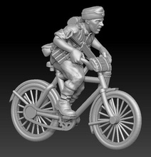 german cyclist 05 - wargaming3d 28mm miniature 3d print model - Mito3D