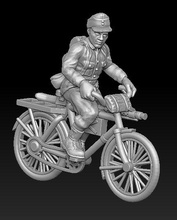 german cyclist 11 - wargaming3d 28mm miniature 3d print model - Mito3D