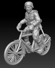 german cyclist 13 - wargaming3d 28mm miniature 3d print model - Mito3D