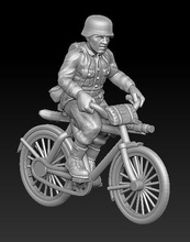 german cyclist mg34 04 - wargaming3d 28mm miniature 3d print model - Mito3D