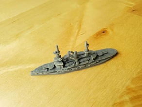 german deutschland-class battleship - wargaming3d 28mm miniature 1 1800th scale model certain elements not 3d print model - Mito3D