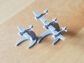 german fw-190 fighter - wargaming3d 28mm miniature 1 900th scale focke-wulf model certain elements not 3d print model - Mito3D