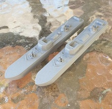 Almanca r boat 2 versiyonlar wargaming3d 28mm minyatür 3d print model - Mito3D