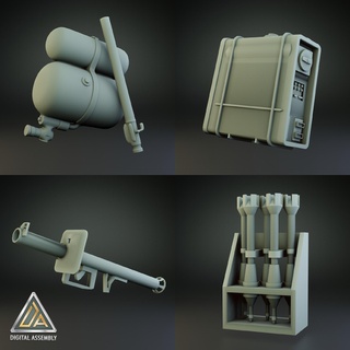 german support equipment - wargaming3d tag miniature wargamming 3d print model - Mito3D