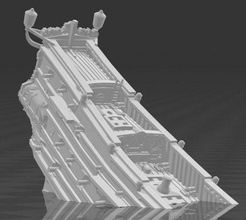 yaldızlı yelkenler gemi enkazı paketlemek wargaming3d 28mm minyatür 3d print model - Mito3D