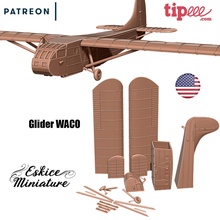 glider waco - 28mm wargaming3d miniature wargamming glider, waco, ww2 3d print model - Mito3D