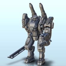 combate robô 7 wargaming3d miniatura jogos guerra Futuro miniaturas science fiction scifi jogo 3d print model - Mito3D