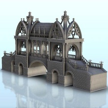 gotik köprü 10 wargaming3d minyatür savaş oyunları yaş of Sigmar mimari cıvata aksiyon Bina karanlık Yaş dekor alevler Ortaçağa ait minyatürler modern destan manzara masaüstü 3d print model - Mito3D
