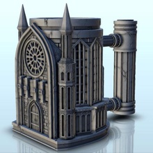 gothic castle dice 13 - wargaming3d miniature wargamming 40000, accessory, beer holder, box, cup, dice, dnd, drink, dungeon, future, futuristic, game, glass, legion, mug, rpg, scifi, star wars, tabletop, tower, tray, w40k, wargame, wargaming, warhammer, warmachine 3d print model - Mito3D