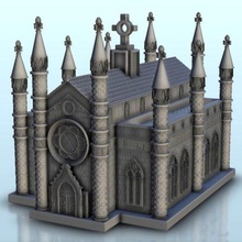 gothic chapel 12 - wargaming3d miniature wargamming Age of Sigmar, Architecture, bolt action, building, Dark Age, décor, Flames War, medieval, miniatures, modern, saga, scenery, tabletop, terrain, warhammer 3d print model - Mito3D