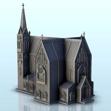 gothic chapel bell tower 17 - wargaming3d miniature wargamming Age of Sigmar, Architecture, bolt action, building, Dark Age, décor, Flames War, medieval, miniatures, modern, saga, scenery, tabletop, terrain, warhammer 3d print model - Mito3D