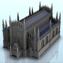 gothic christian church - wargaming3d miniature wargamming Age of Sigmar, Architecture, bolt action, building, Dark Age, décor, Flames War, medieval, miniatures, modern, saga, scenery, tabletop, terrain, warhammer 3d print model - Mito3D