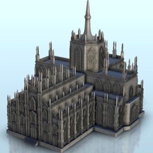 gotik kilise 6 wargaming3d minyatür savaş oyunları yaş of Sigmar mimari cıvata aksiyon Bina karanlık Yaş dekor alevler Ortaçağa ait minyatürler modern destan manzara masaüstü 3d print model - Mito3D
