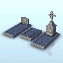 graves 2 - wargaming3d miniature wargamming Accessories, Architecture, bonaparte, building, classic, DBA, figures, Flames of War, game, games, house, miniatures, modern, Napoleon, napoleonic, scenery, terrain, war, wargame, warhammer 3d print model - Mito3D