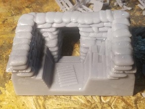 great war trench left dugout - wargaming3d miniature wargamming stl, Great War modular Trenches 3d print model - Mito3D