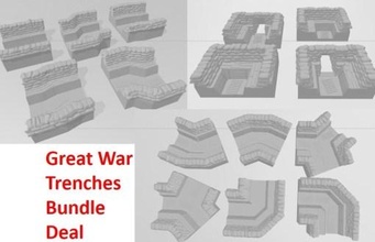 Excelente guerra trincheras haz acuerdo wargaming3d 28mm miniatura 3d print model - Mito3D