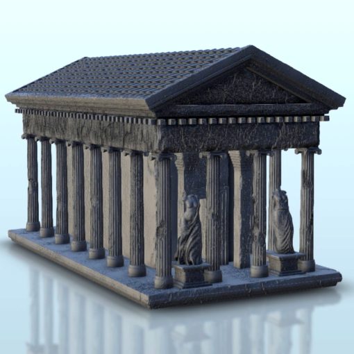 greco tempio 1 wargaming3d miniatura wargaming Accessori antichità architettura Edificio classico DBA figure fiamme of guerra gioco Giochi miniature romano Roma scenario spartano terra 3D print model - Mito3D