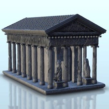 greek temple 1 - wargaming3d miniature wargamming Accessories, Antiquity, Architecture, building, classic, DBA, figures, Flames of War, game, games, greek, miniatures, roman, Rome, scenery, spartian, terrain, wargame, warhammer 3d print model - Mito3D