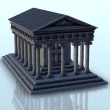 greek temple 4 - wargaming3d miniature wargamming Accessories, Antiquity, Architecture, building, classic, DBA, figures, Flames of War, game, games, greek, miniatures, roman, Rome, scenery, spartian, terrain, wargame, warhammer 3d print model - Mito3D
