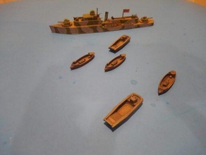 hashidate ijn gunboat crusier - wargaming3d 28mm miniature 3d print model - Mito3D