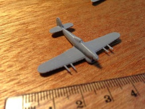 hawker typhoon - wargaming3d 28mm in miniatura 3d print model - Mito3D