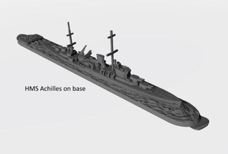 hms achillies wargaming3d miniature wargaming 1 1800 Britanique marine Naval WW 2 3d print model - Mito3D