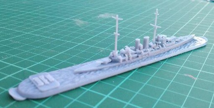 hms exeter - wargaming3d miniature wargamming 1:1800, British Navy, Naval, WW 2 3d print model - Mito3D