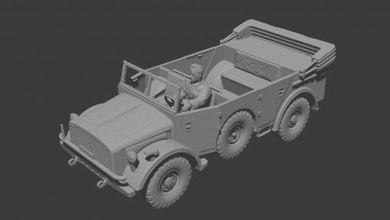 ouço 108 pesado campo carro wargaming3d 28mm miniatura 3d print model - Mito3D