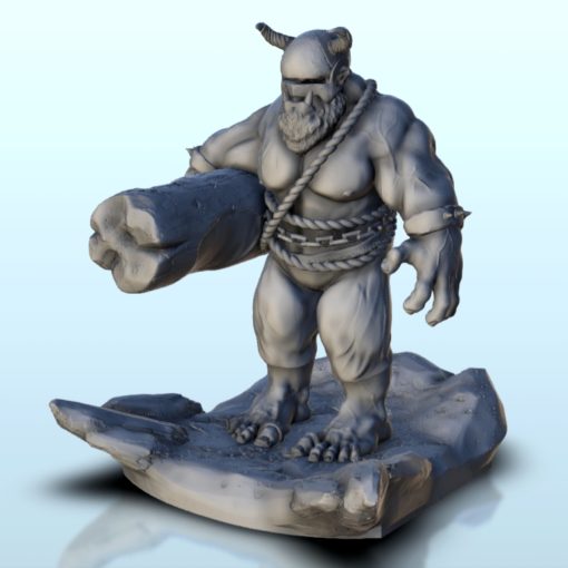 cornuto orco albero tronco 7 wargaming3d miniatura wargaming 40000 40k età of Sigmar alieno ragazzi personaggio fantasia figura gestalt green skinned pelleverde maccabi mini miniature nob 3D print model - Mito3D