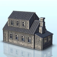 house 10 - wargaming3d miniature wargamming Accessories, Architecture, bonaparte, building, classic, DBA, figures, Flames of War, game, games, house, miniatures, modern, Napoleon, napoleonic, scenery, terrain, war, wargame, warhammer 3d print model - Mito3D