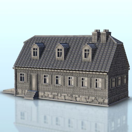 house 12 - wargaming3d miniature wargamming Accessories, Architecture, bonaparte, building, classic, DBA, figures, Flames of War, game, games, house, miniatures, modern, Napoleon, napoleonic, scenery, terrain, war, wargame, warhammer 3D print model - Mito3D