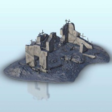 ev kalıntılar 12 wargaming3d minyatür savaş oyunları mimari cıvata aksiyon Bina dekor alevler of modern manzara masaüstü zemin Warhammer 3d print model - Mito3D