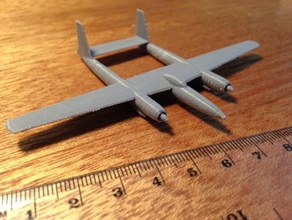 hughes xf-11 - wargaming3d 28mm miniature 3d print model - Mito3D