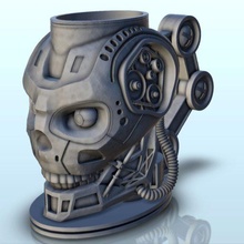 humanoid robot dice 5 - wargaming3d miniature wargamming accessory, beer holder, box, cup, dice, dnd, drink, dungeon, game, glass, mug, rpg, tabletop, tower, tray, wargame, wargaming, warhammer 3d print model - Mito3D