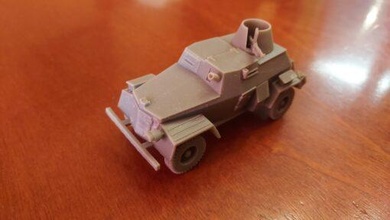 humber lrc mkiii - wargaming3d miniature wargamming 1/56 scale, armored car, UK, United Kingdom 3d print model - Mito3D