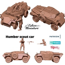 humber scout car crew - 28mm wargaming3d miniature wargamming 3d print model - Mito3D