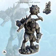 ifrit infernal daemon + presupported version 5 - wargaming3d miniature wargamming chaos, dark, darkness, deamon, devil, evil, figure, miniatures, resin, statue, Supported 3d print model - Mito3D