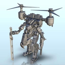 ihris combat robot 6 - wargaming3d miniature wargamming future, miniatures, science-fiction, scifi, wargame 3d print model - Mito3D