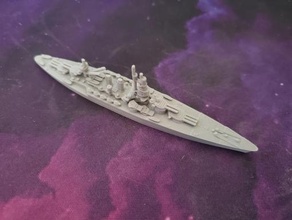 italian andrea doria-class battleship - wargaming3d 28mm miniature 3d print model - Mito3D