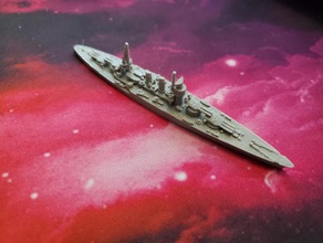 italiano conte di cavour de classe battleship - wargaming3d 28mm em miniatura 1 1800th escala modelo certos elementos não 3d print model - Mito3D