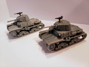italiano m14 41 tanque stl pacote wargaming3d miniatura jogos guerra Eixo parafuso açãoj deweycat Itália 39 M14 médio norte África ocidental Deserto ww2 3d print model - Mito3D