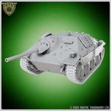 jagdpanzer 38 hetzer Tedesco luce serbatoio distruttore battaglia cicatrici wargaming3d miniatura wargaming Etichetta 1 50 3d print model - Mito3D