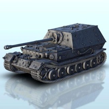 Jagdpanzer Ferdinand wargaming3d miniatura jogos guerra tanque parafuso açao chamas of ww2 3d print model - Mito3D