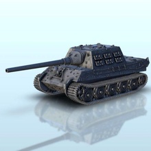 jagdpanzer vi jagdtiger wargaming3d miniatura juego guerra tanque tornillo acción llamas of ww2 3d print model - Mito3D