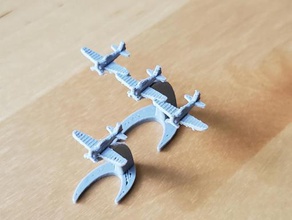 japanese a6m zero fighter - wargaming3d 28mm miniature 1 900th scale mitsubishi model certain elements not 3d print model - Mito3D