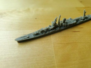 japanese agano-class cruiser - wargaming3d 28mm miniature 1 1800th scale model certain elements not 3d print model - Mito3D