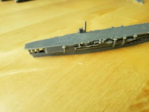 japanese aircraft carrier kaga - wargaming3d 28mm miniature 1 1800th scale model certain elements not 3d print model - Mito3D