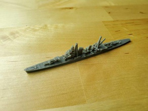 japanese aoba-class cruiser - wargaming3d 28mm miniature 1 1800th scale model certain elements not 3d print model - Mito3D
